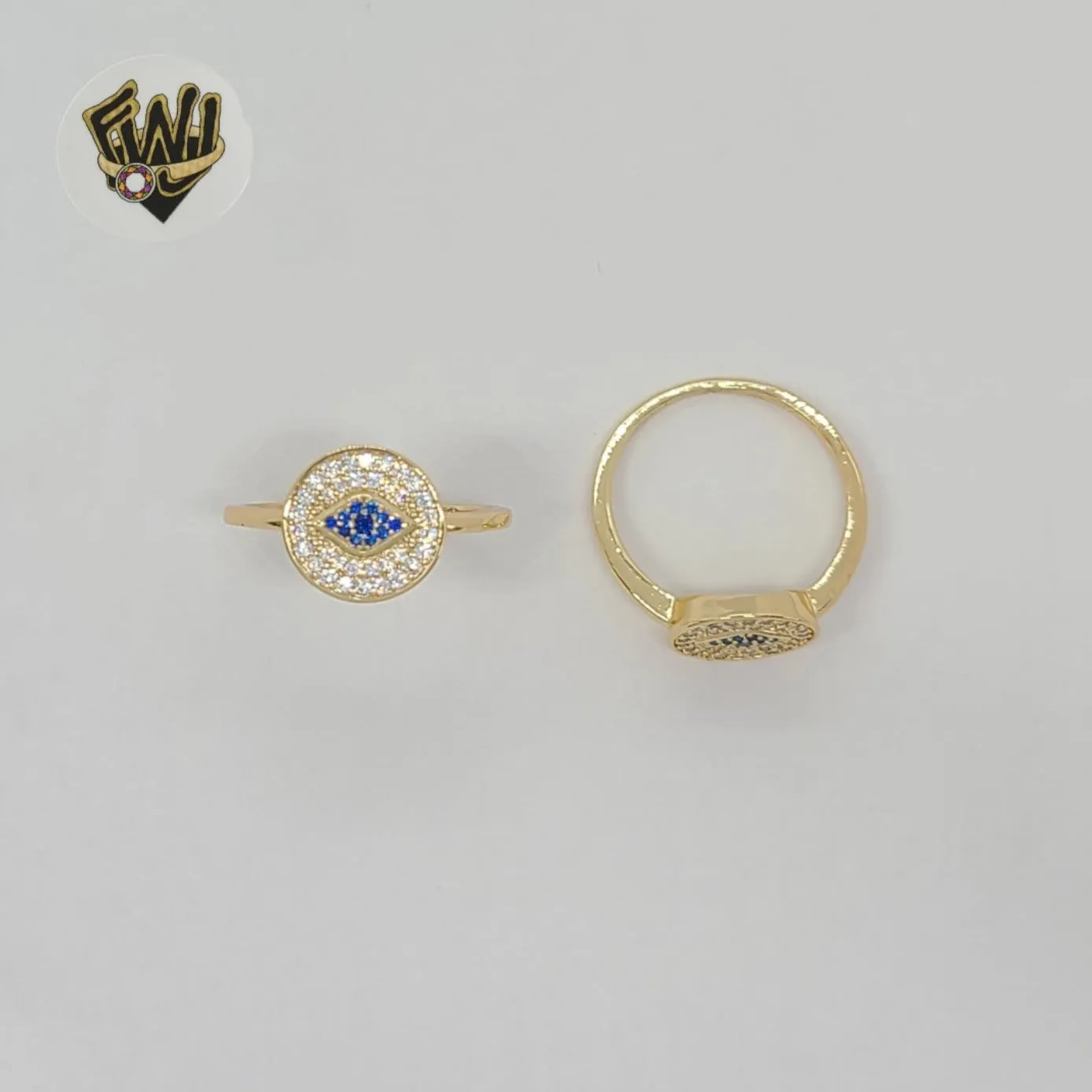 (1-3071-2) Gold Laminate - Evil Eye Ring - BGF