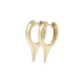 14K Gold Dagger Hoops Earrings