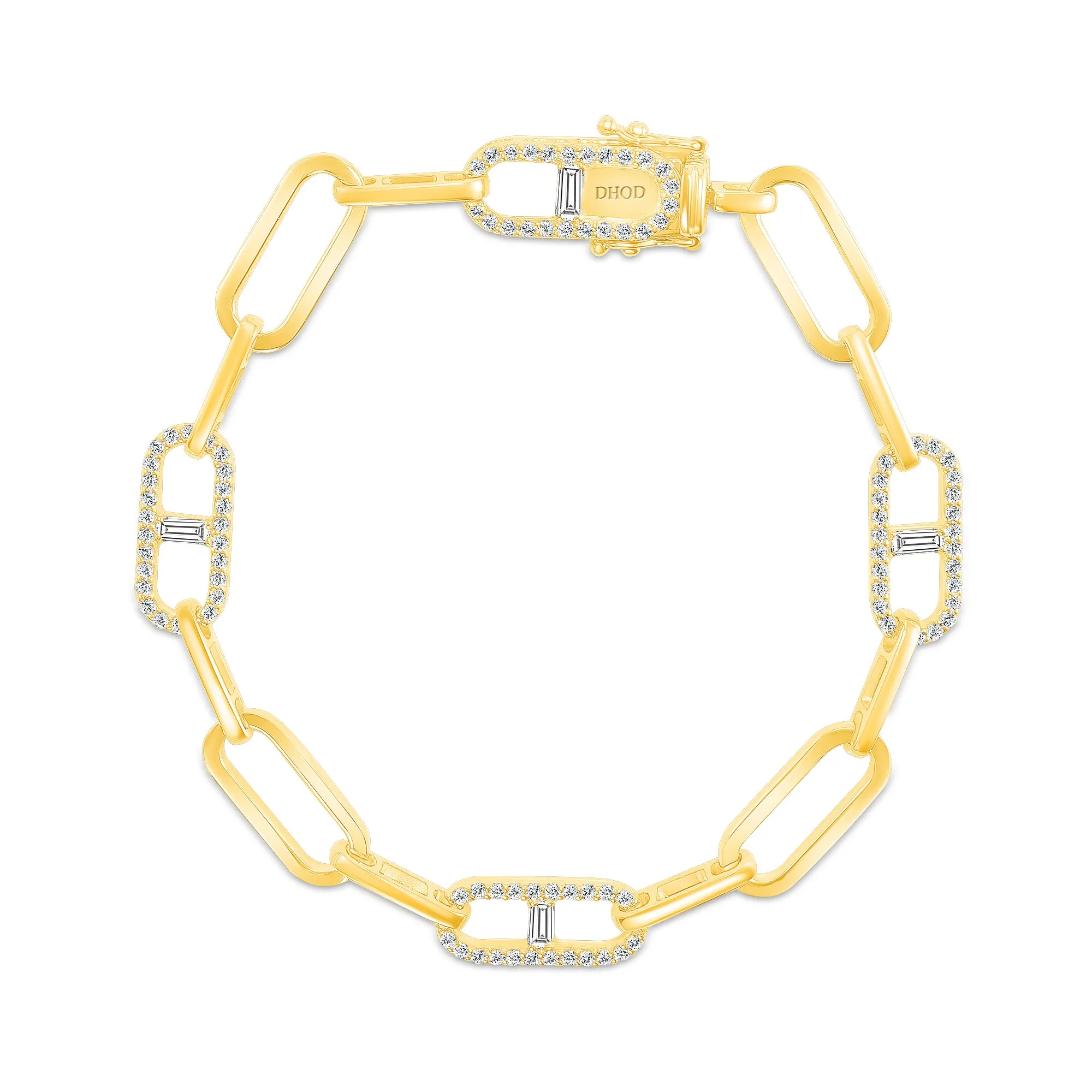 14K Gold Diamond Link Bracelet