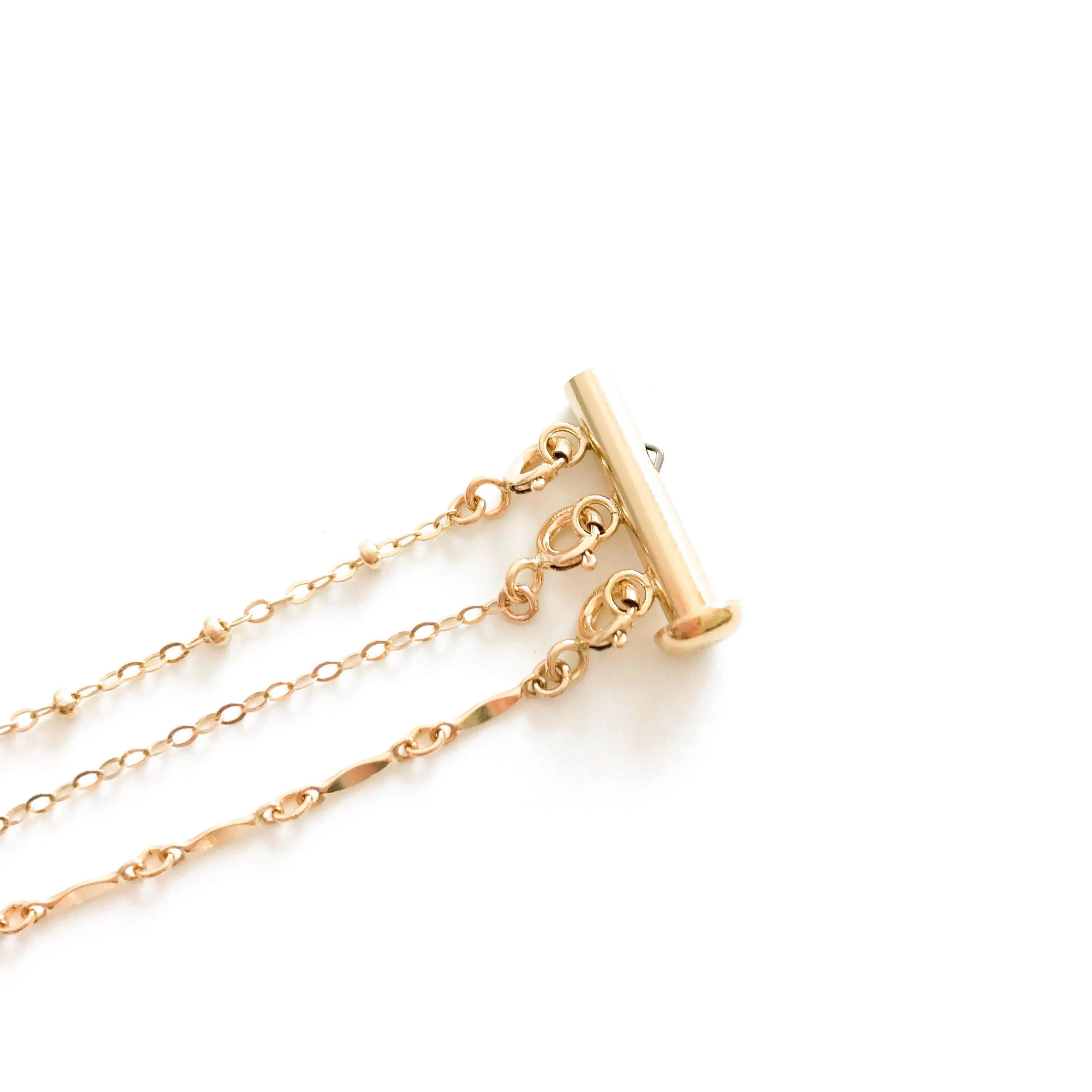 14K Tangle Free Layering Clasp