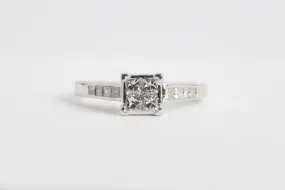 14k White Gold 0.72tcw Diamond Engagement Ring Size 6 (3.20g.)