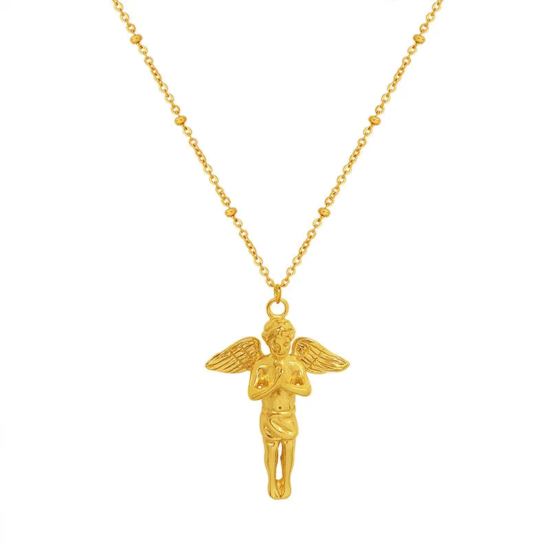 18K Gold Filled Angle Necklace Halloween Accessories