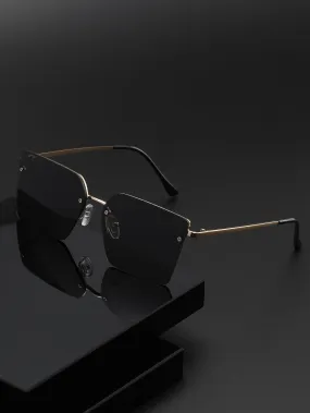 1pair Men Geometric Frame Fashionable Sunglasses For Outdoor