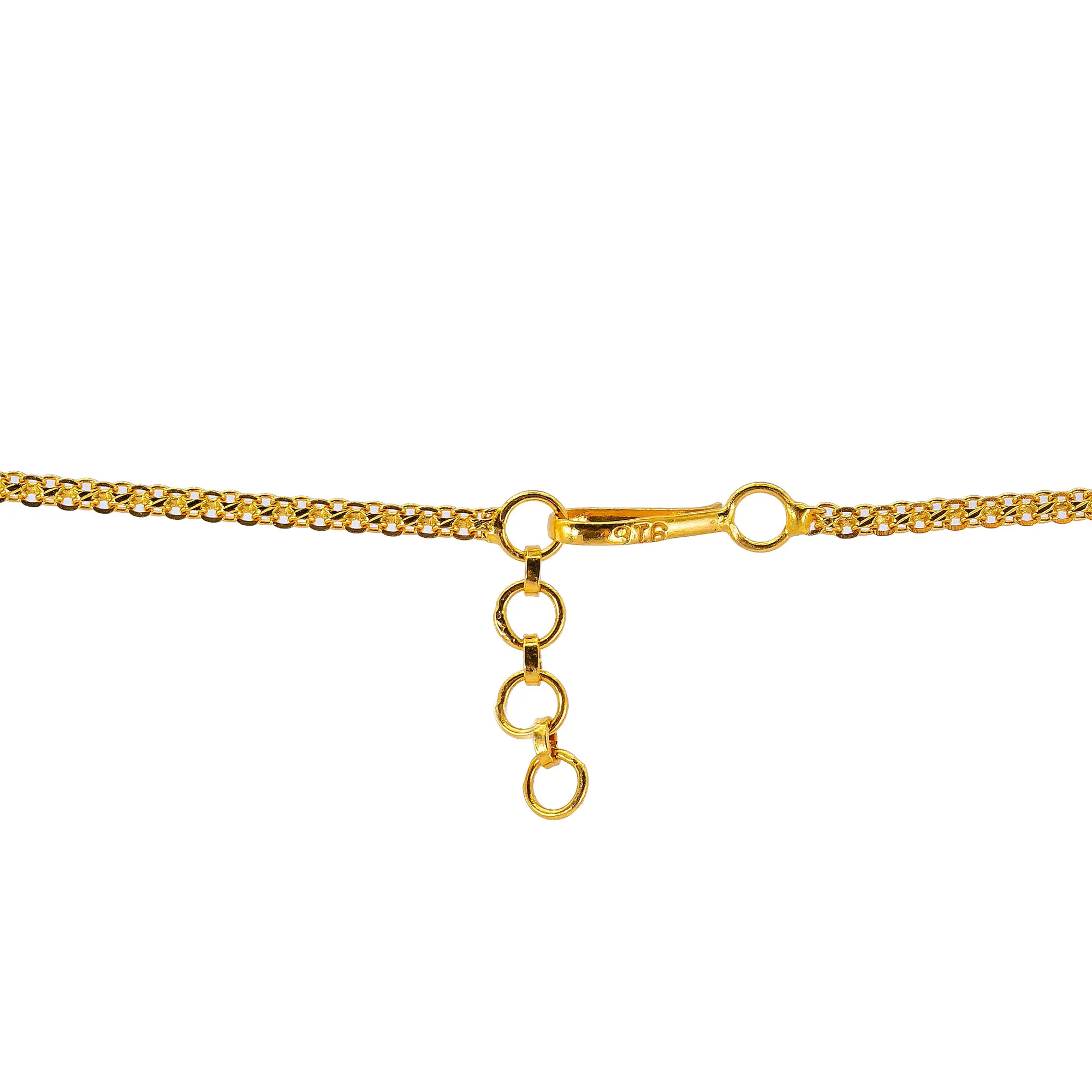 22K Yellow Gold Ishita Necklace w/ Gehru Finish (83 grams)