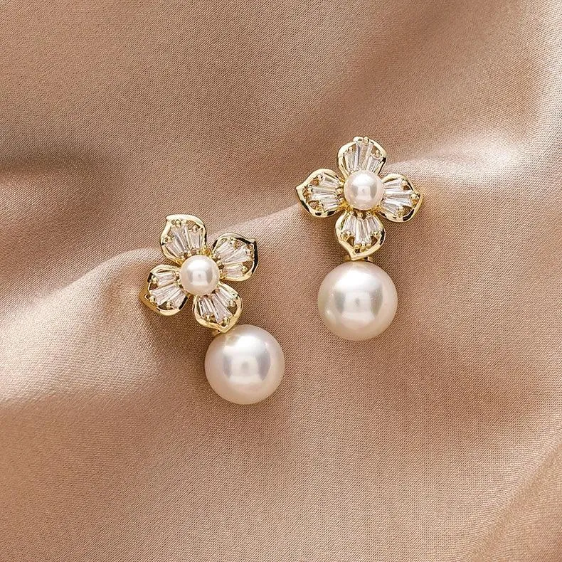 ABCJ503 Drop Earrings Charm Jewelry - Temperament Simple Pearl