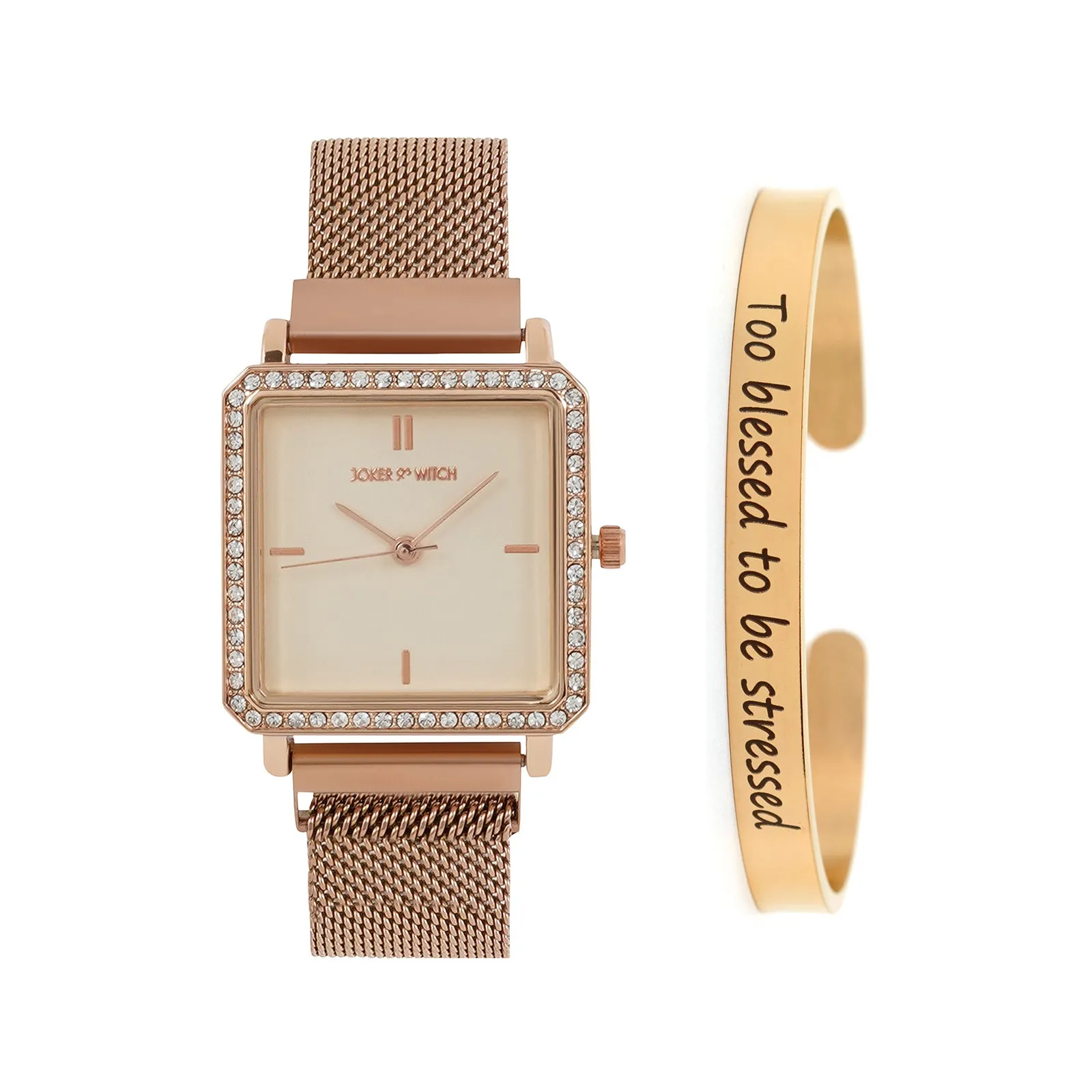 Adelaide Rosegold Watch Bracelet Stack