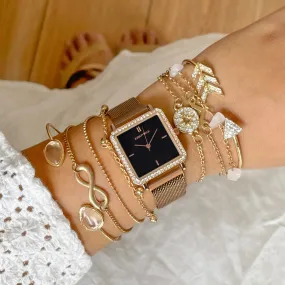 Alana Rosegold Watch Bracelet Stack