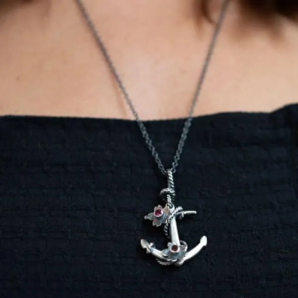 Anchor & Blossoms Necklace