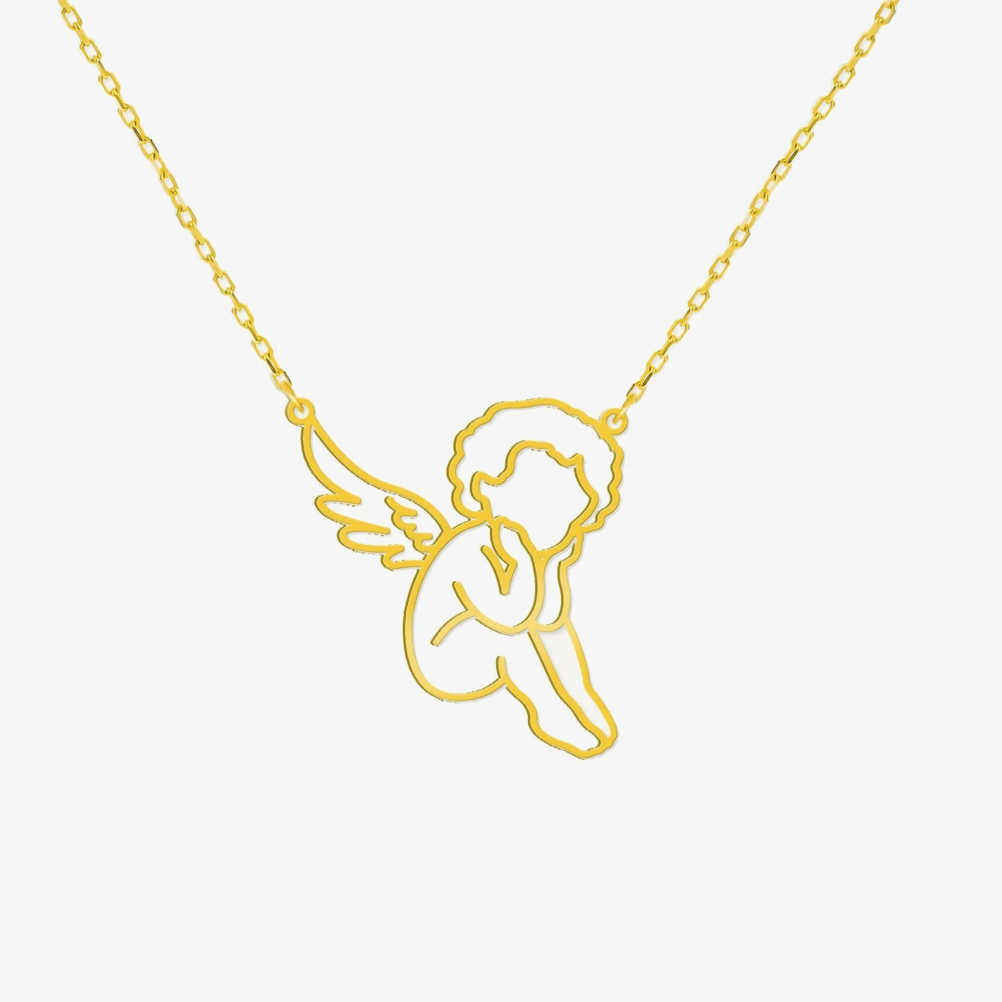 Angel Necklace | 14K Solid Gold