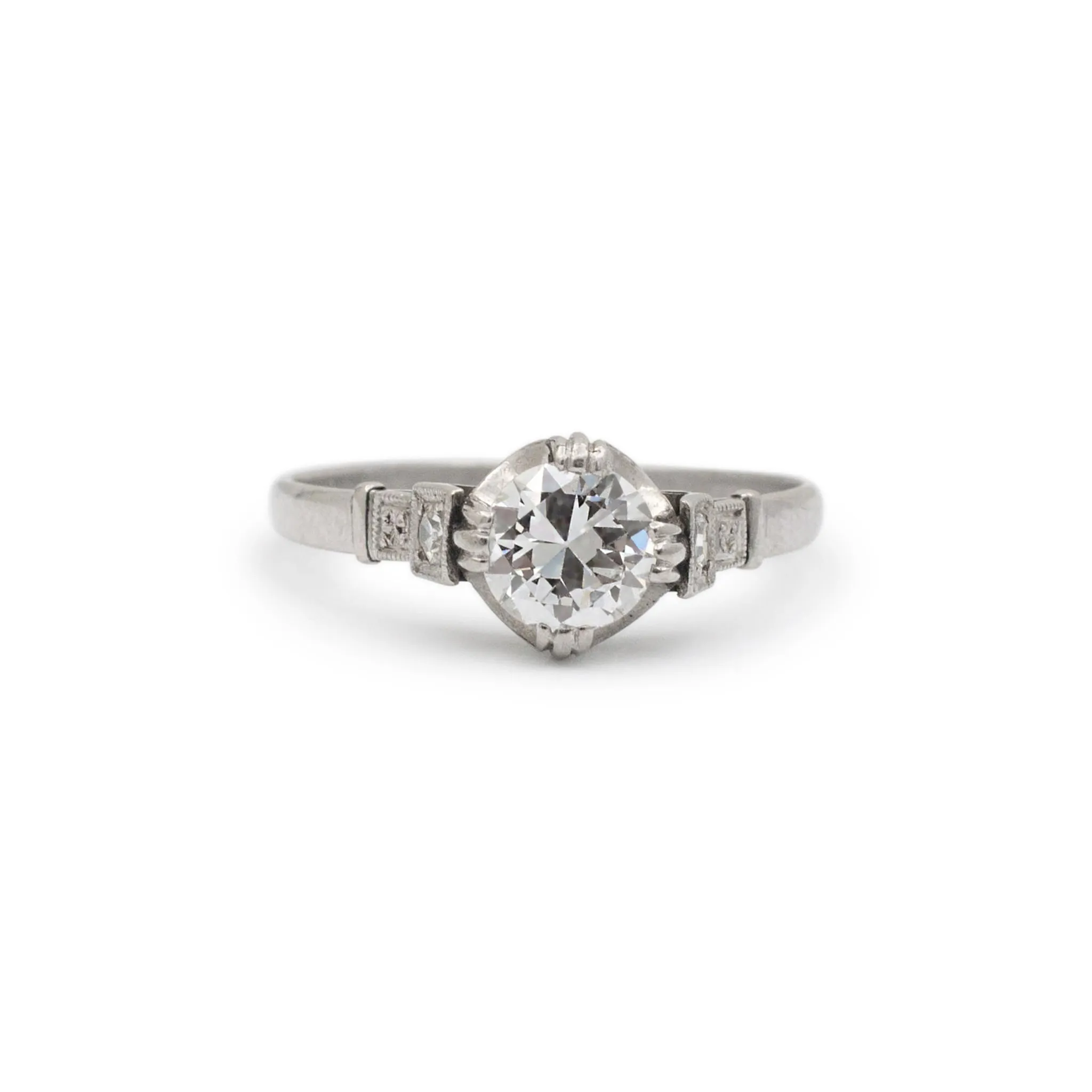 Antique Platinum Diamond Engagement Ring