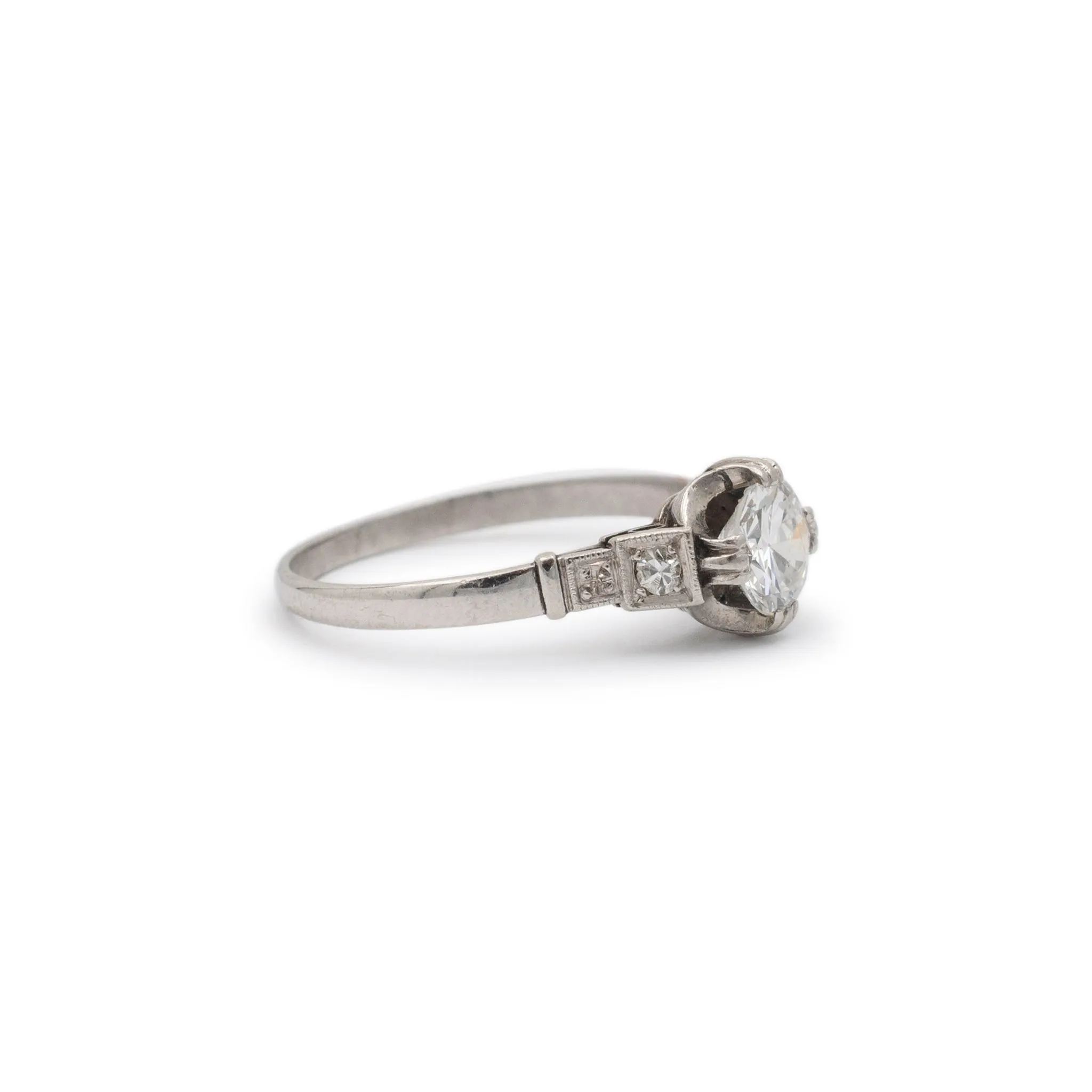 Antique Platinum Diamond Engagement Ring