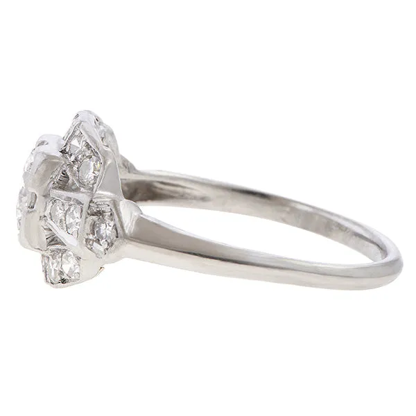 Art Deco Engagement Ring, RBC 0.30ct.