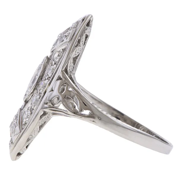 Art Deco Navette Ring