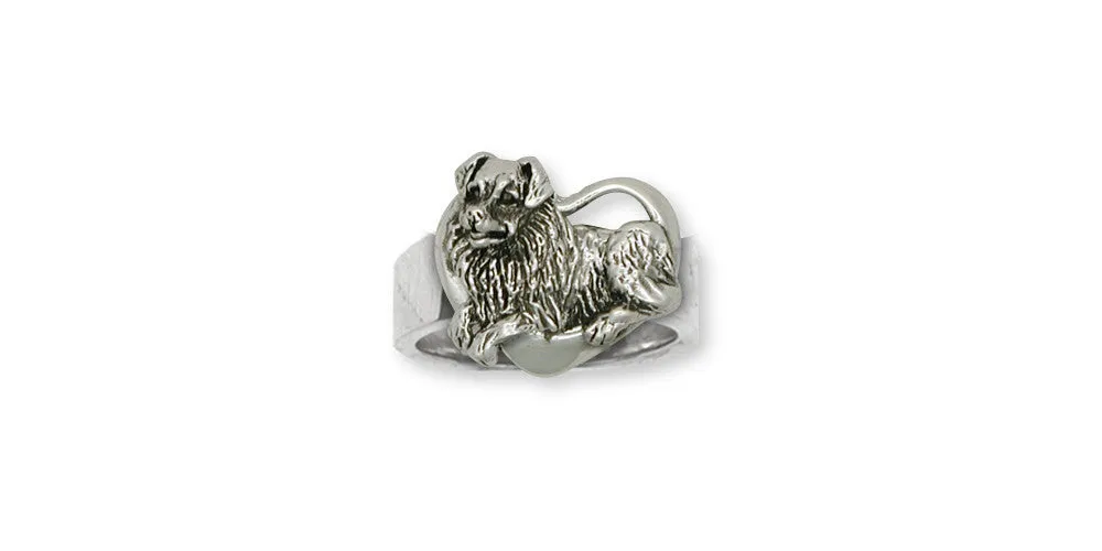 Australian Shepherd Ring Jewelry Sterling Silver Handmade Dog Ring AU11-R