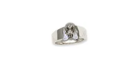 Basset Hound Ring Jewelry Sterling Silver Handmade Dog Ring BH3-R