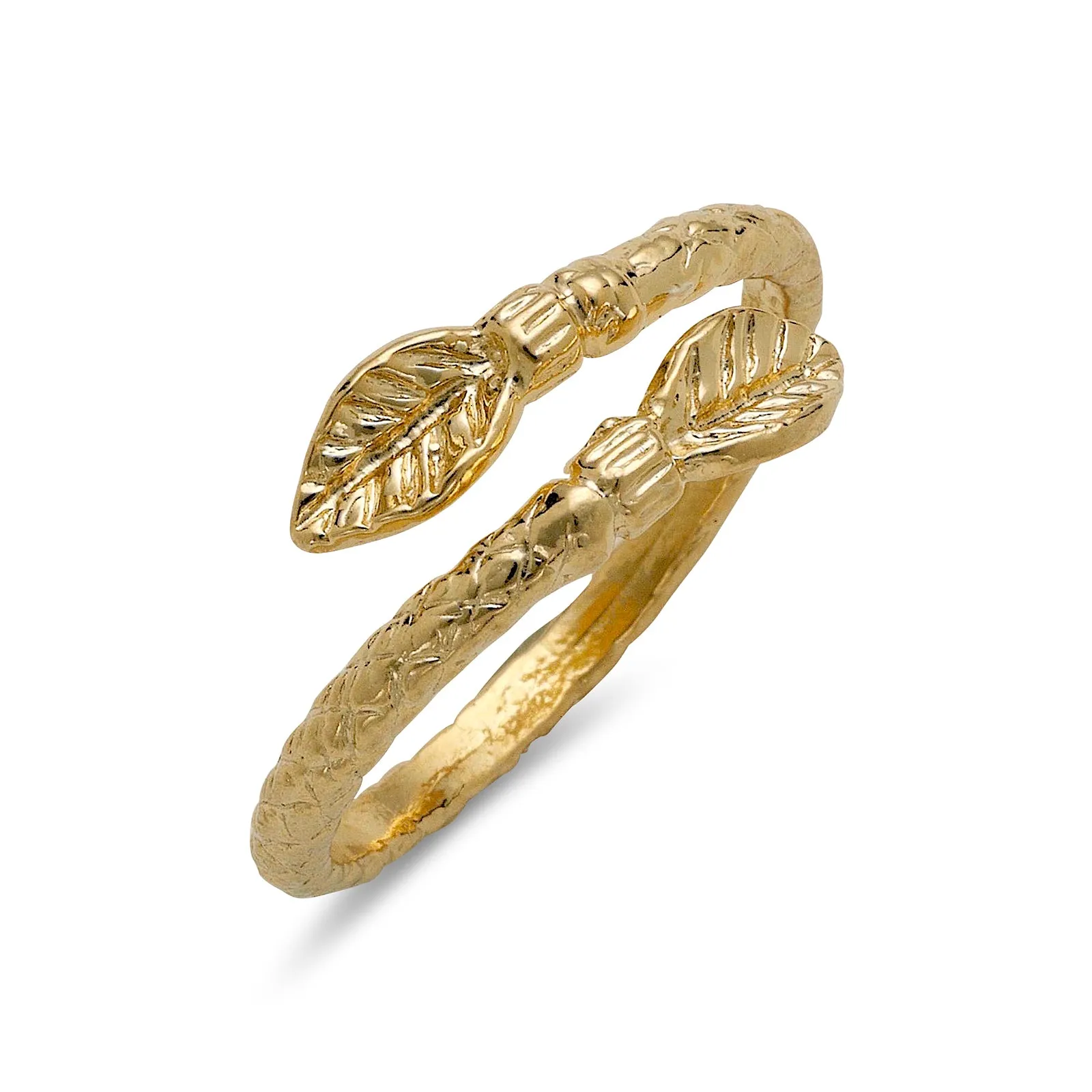 Better Jewelry Leaf Ends 10K Yellow Gold West Indian Style Ring