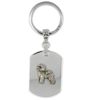 Bichon Frise Key Ring Jewelry Sterling Silver Handmade Dog Key Ring BF14-KRE