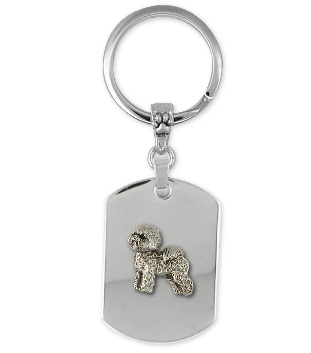 Bichon Frise Key Ring Jewelry Sterling Silver Handmade Dog Key Ring BF14-KRE