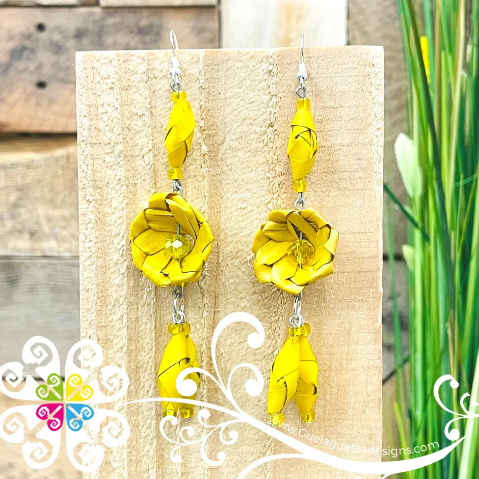 Blooming Rose Earrings - Palm Earrings