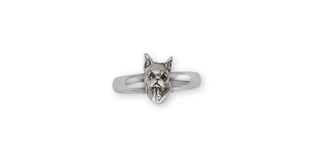 Boxer Ring Jewelry Sterling Silver Handmade Dog Ring BX2-R