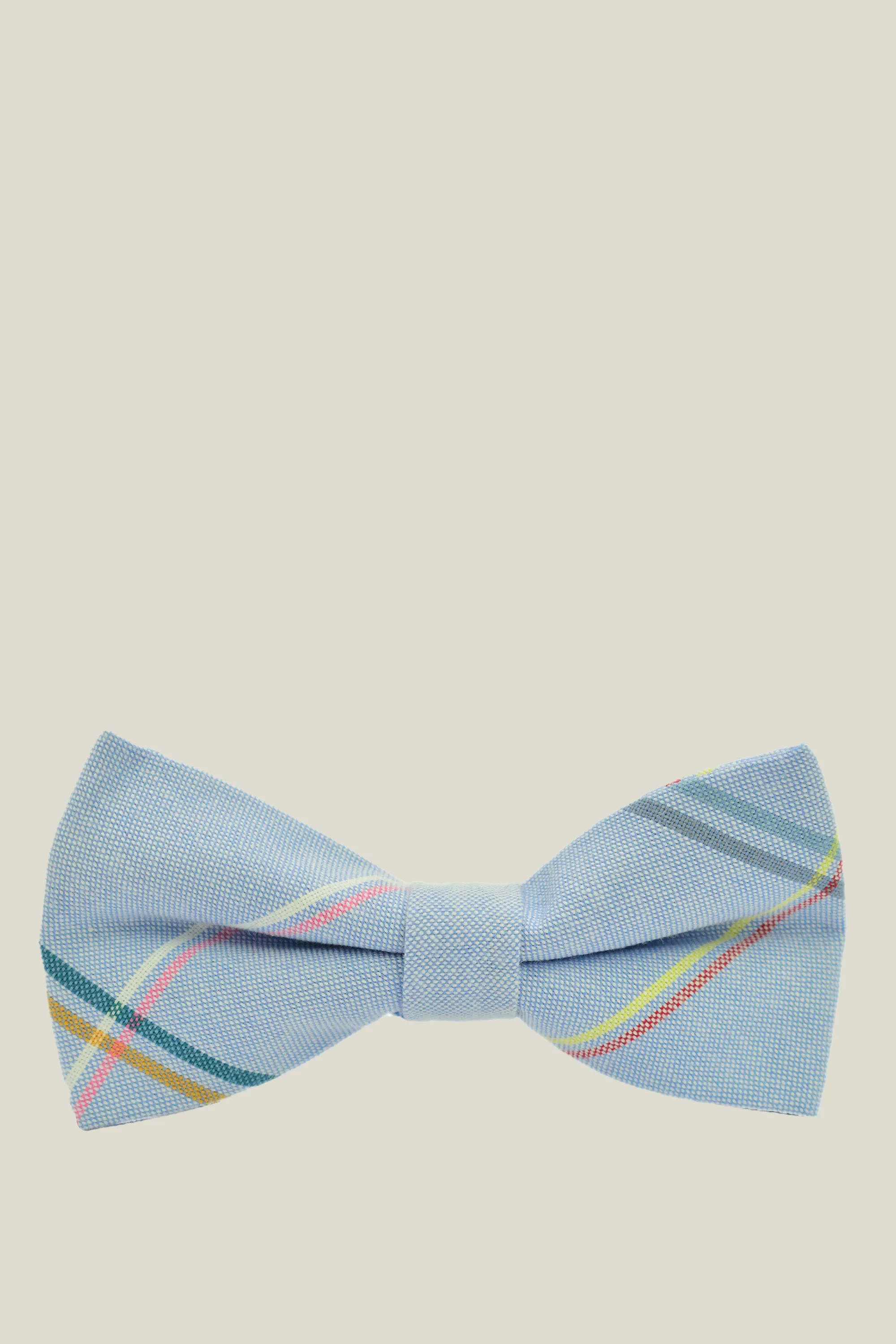 Boys Bow Tie - Sky Blue Checkered