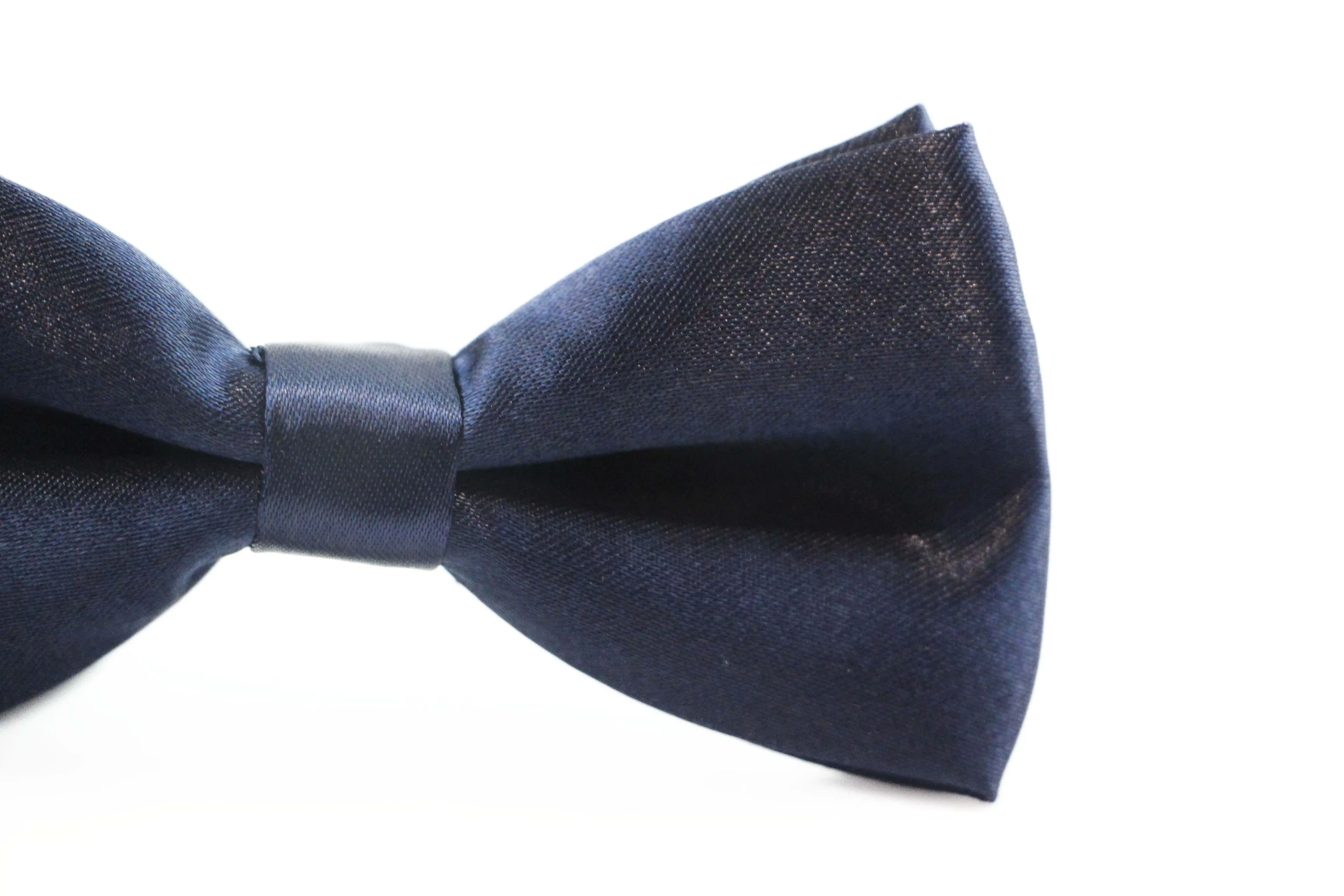 Boys Midnight Blue Plain Bow Tie