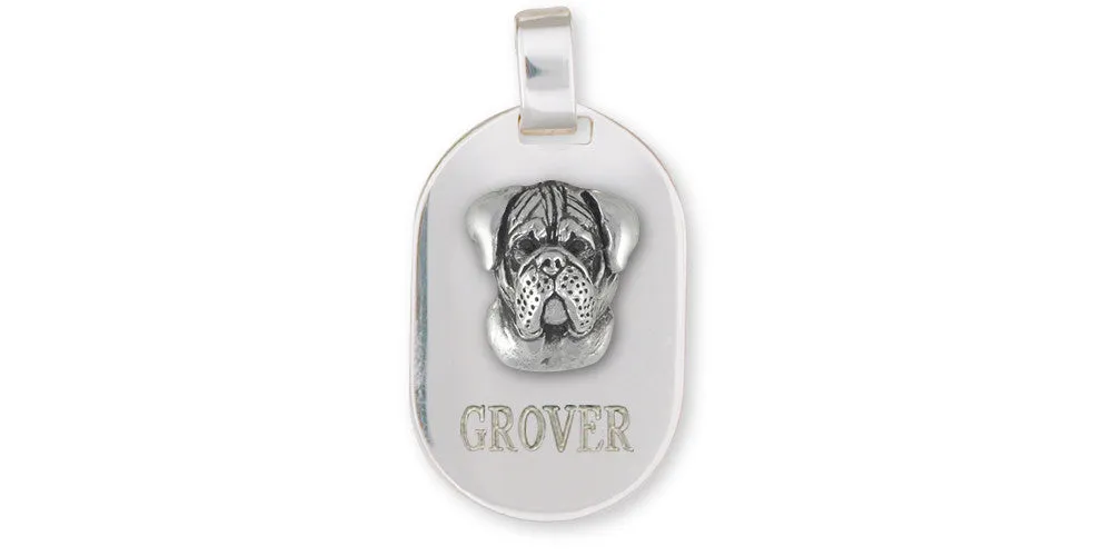 Bullmastiff Personalized Pendant Jewelry Sterling Silver Handmade Dog Personalized Pendant BM2-DT