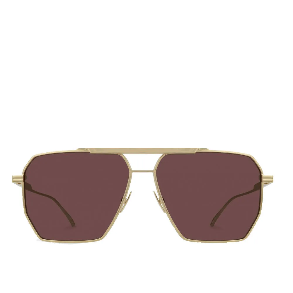 BV 1012S Aviator Sunglasses, Gold/Pink