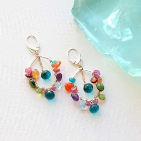 Carnivale - Multi-Gemstone Mixed Metal Earrings