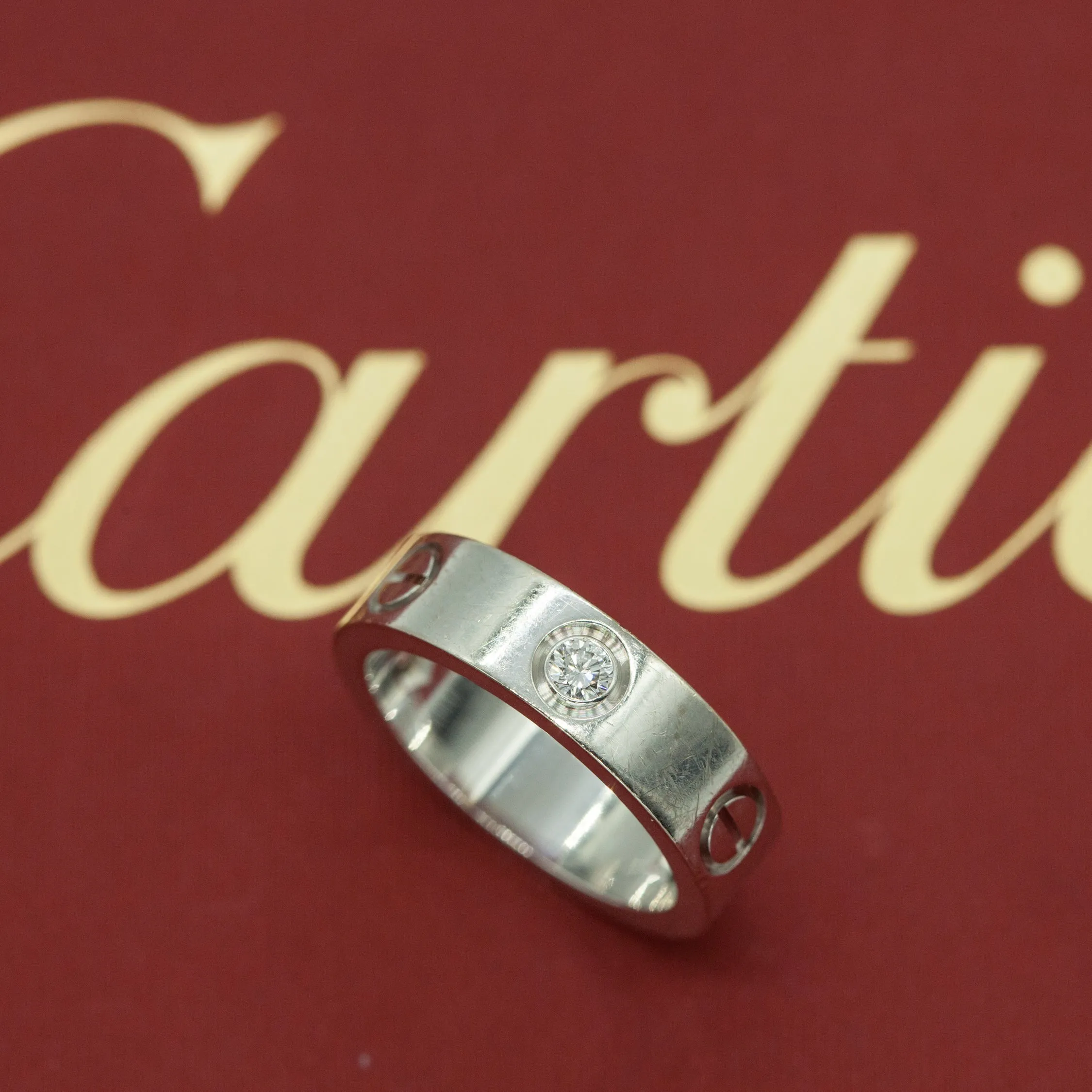 Cartier LOVE Ring in White Gold with Diamonds