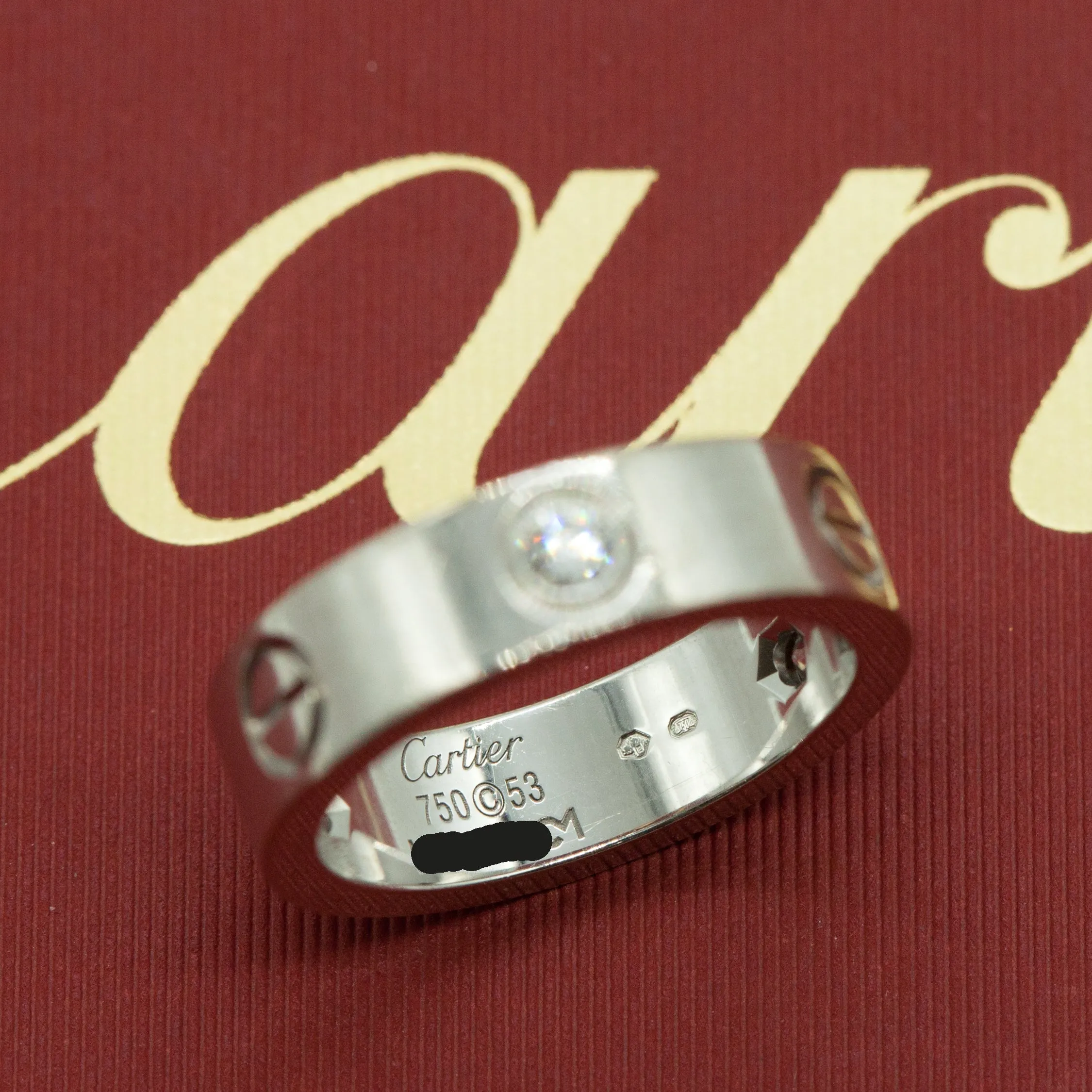 Cartier LOVE Ring in White Gold with Diamonds