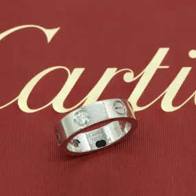 Cartier LOVE Ring in White Gold with Diamonds