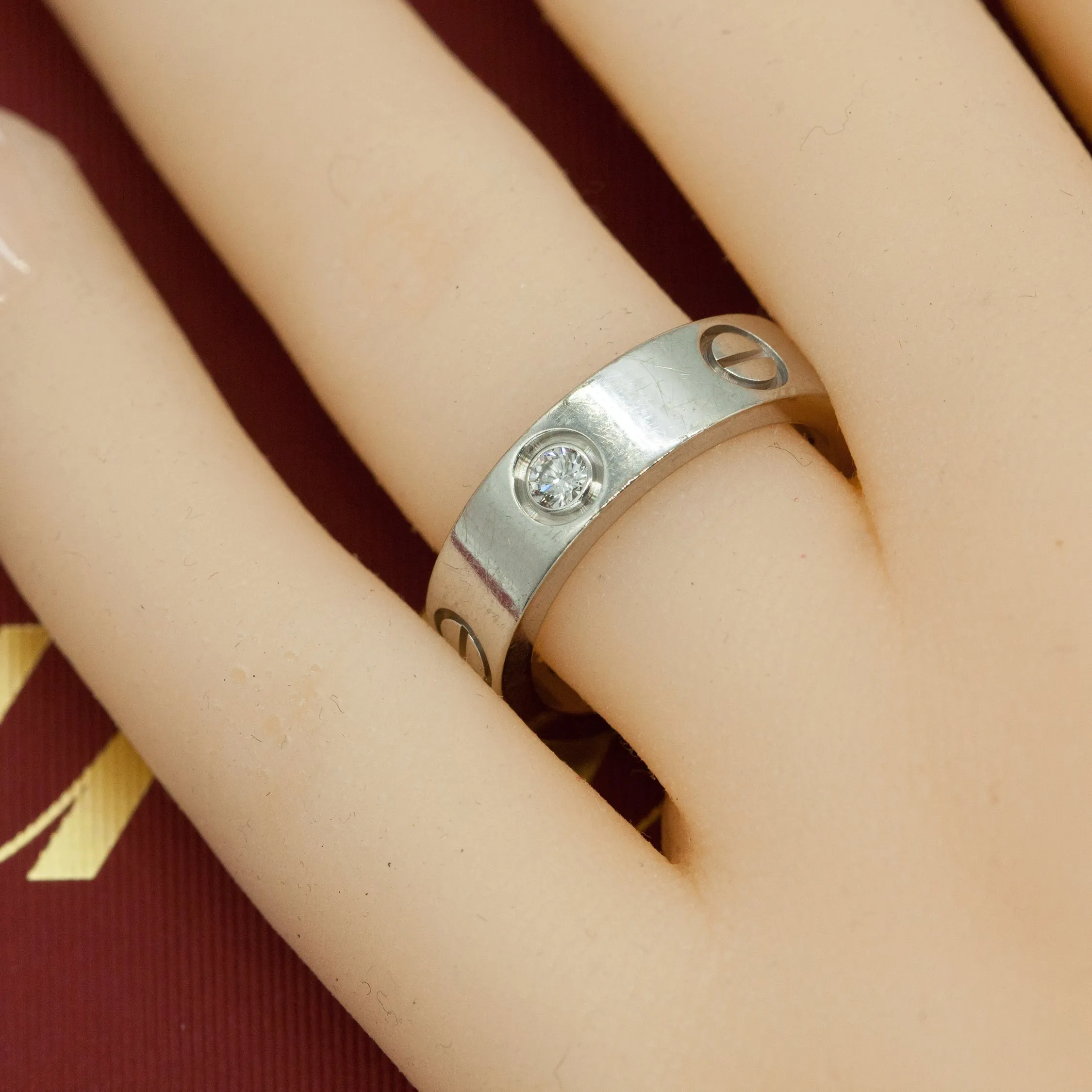 Cartier LOVE Ring in White Gold with Diamonds