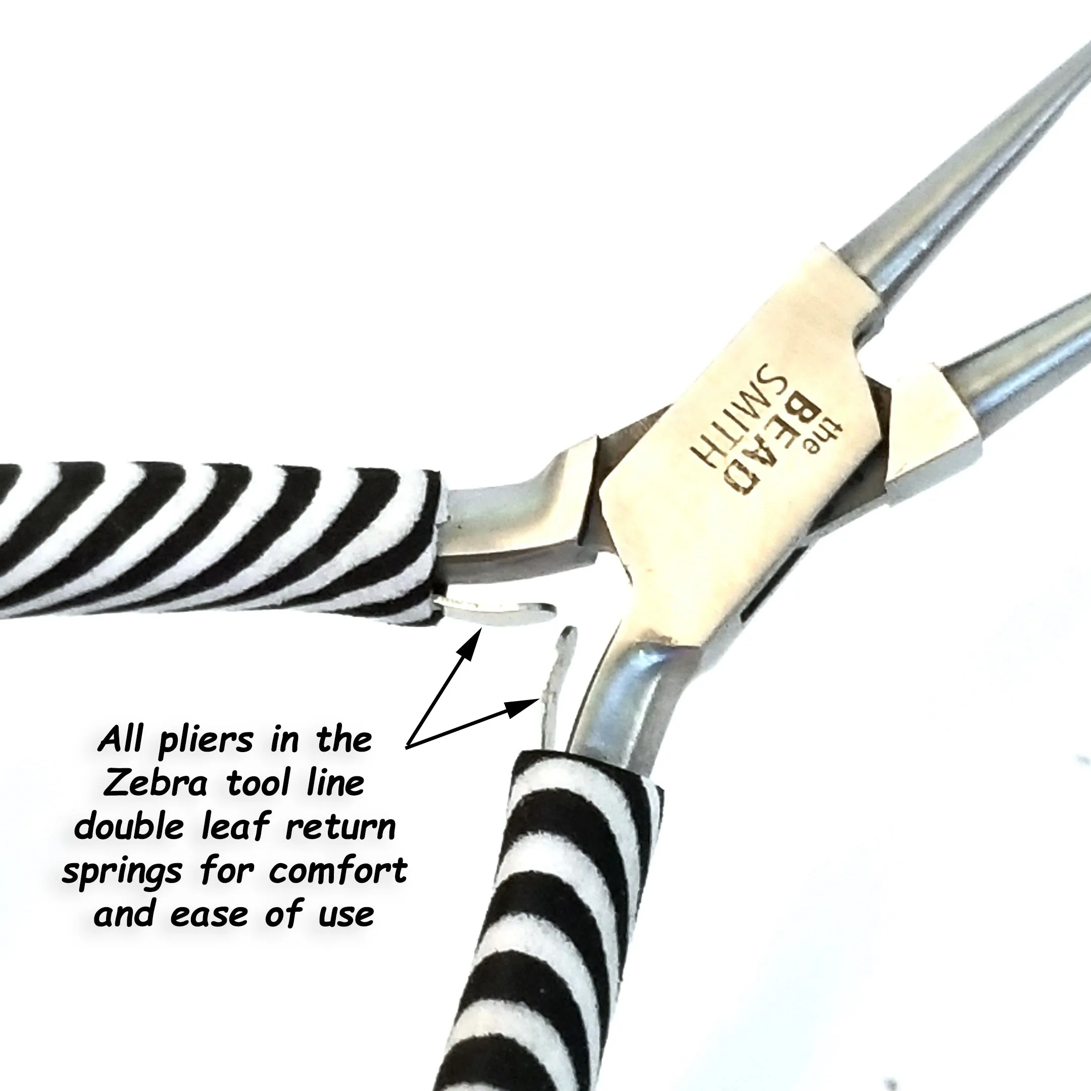 Chain Nose Pliers, Zebra Tools, Black and White, PLZ1 13