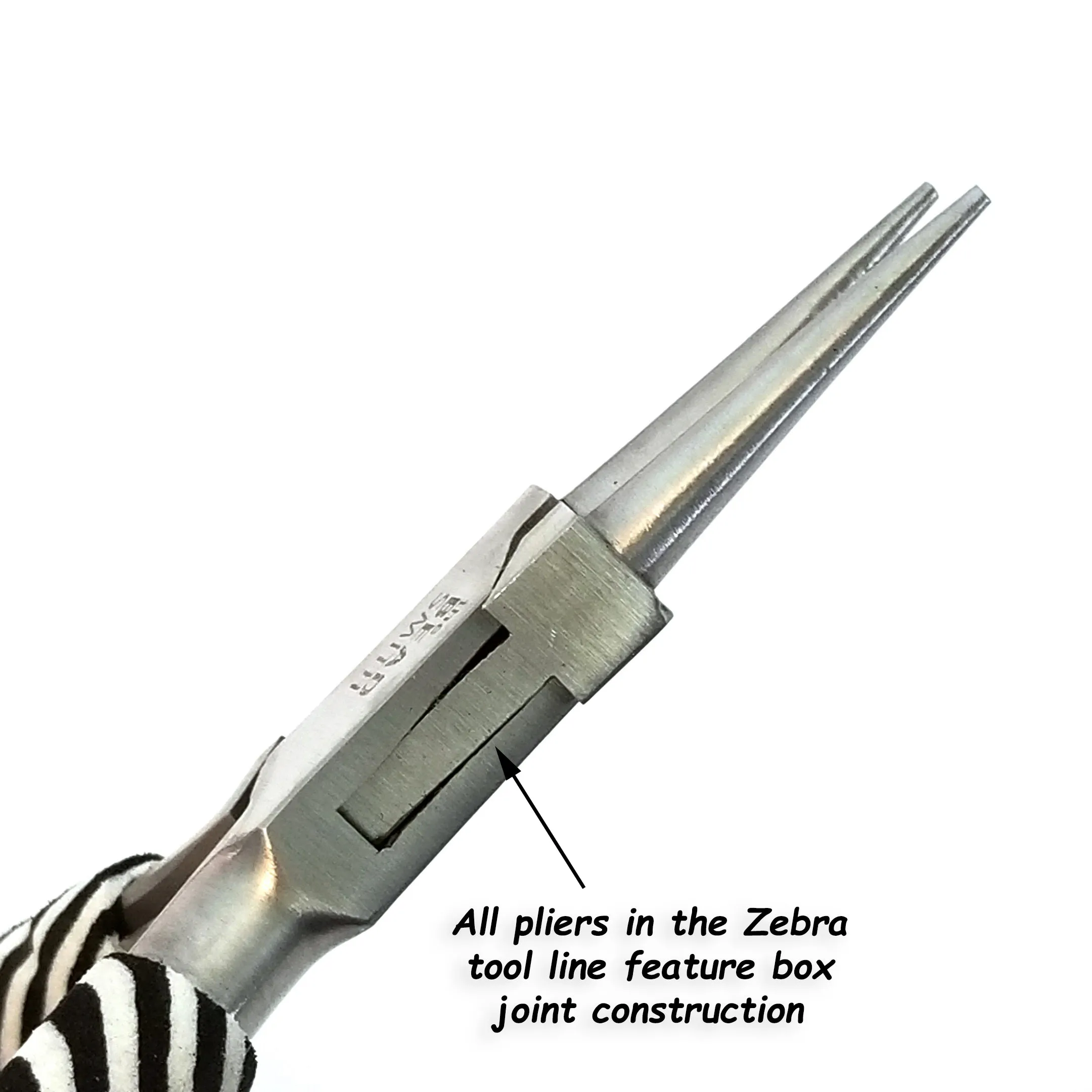 Chain Nose Pliers, Zebra Tools, Black and White, PLZ1 13