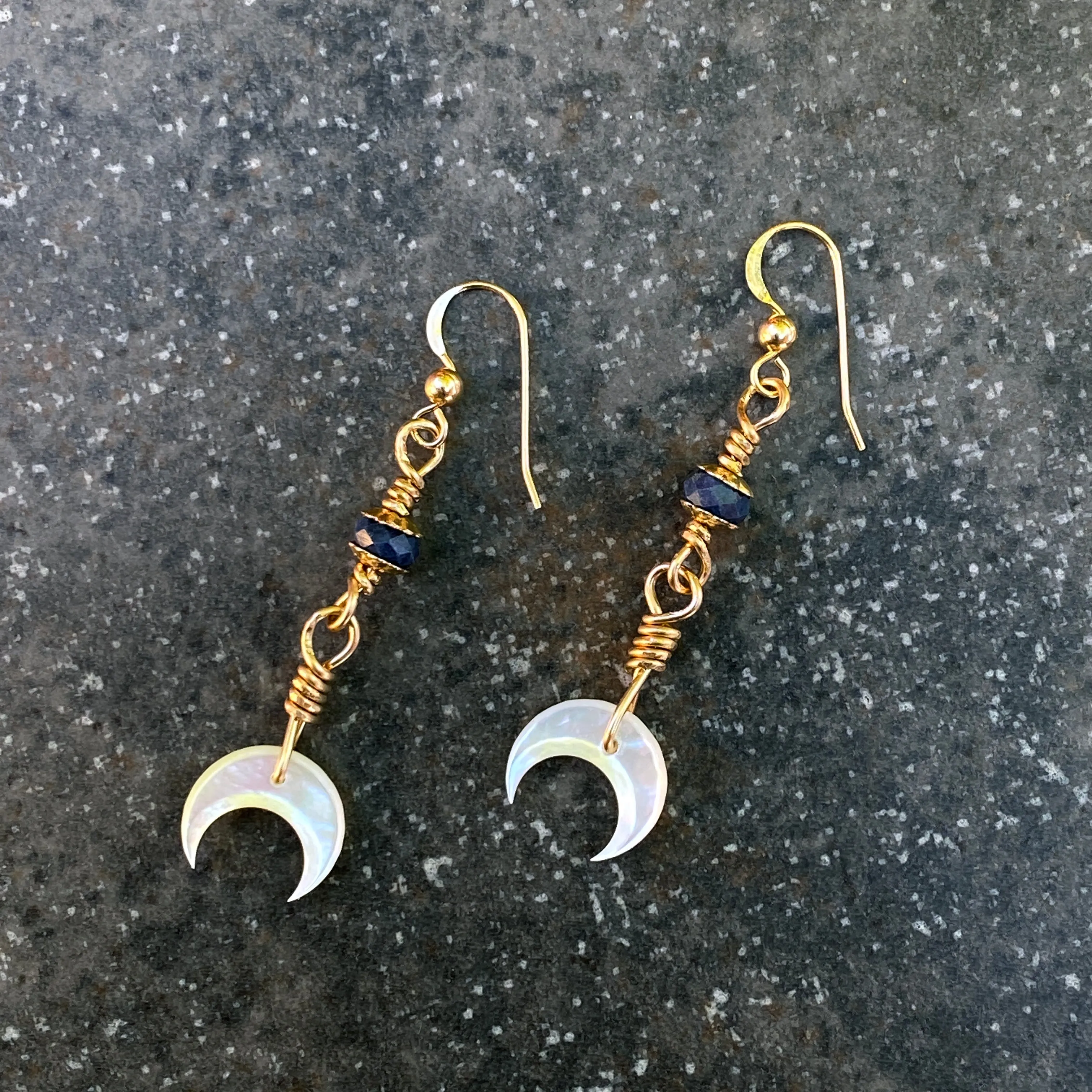 Citrine gemstone sun and Brass Earrings