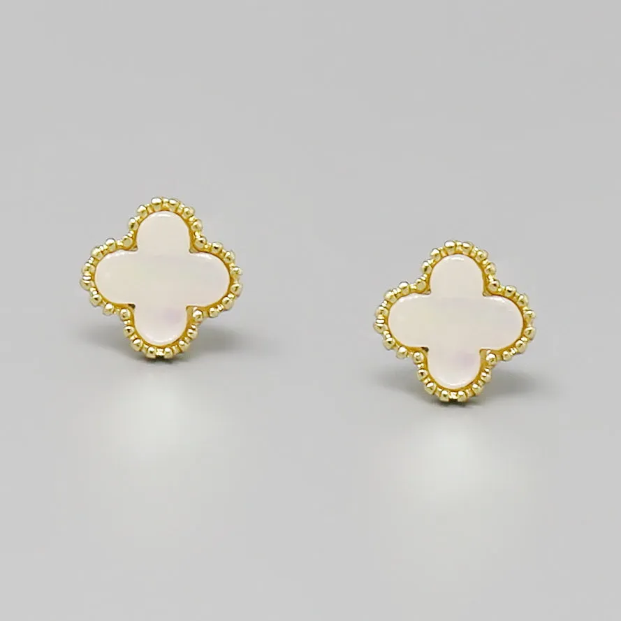 Clover Shape Stud Earrings