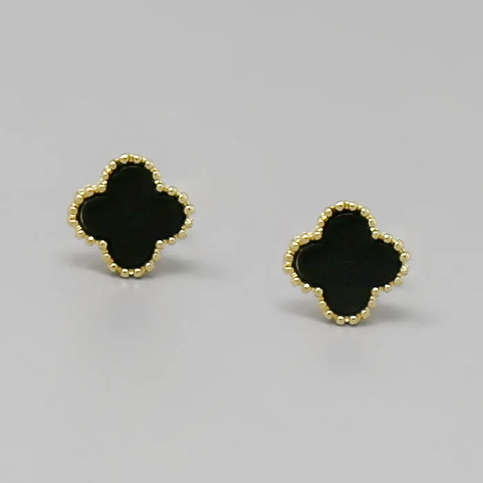 Clover Shape Stud Earrings