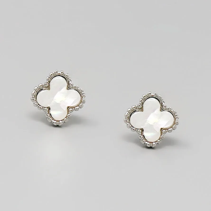 Clover Shape Stud Earrings