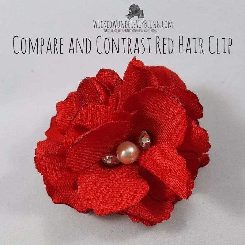 Compare and Contrast Red Hair Clip