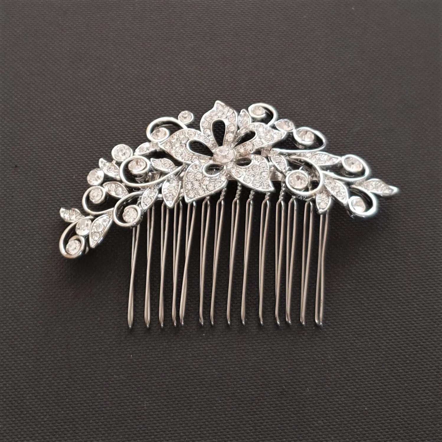 Crystal Flower Vintage Bridal Hair Comb-Fiore