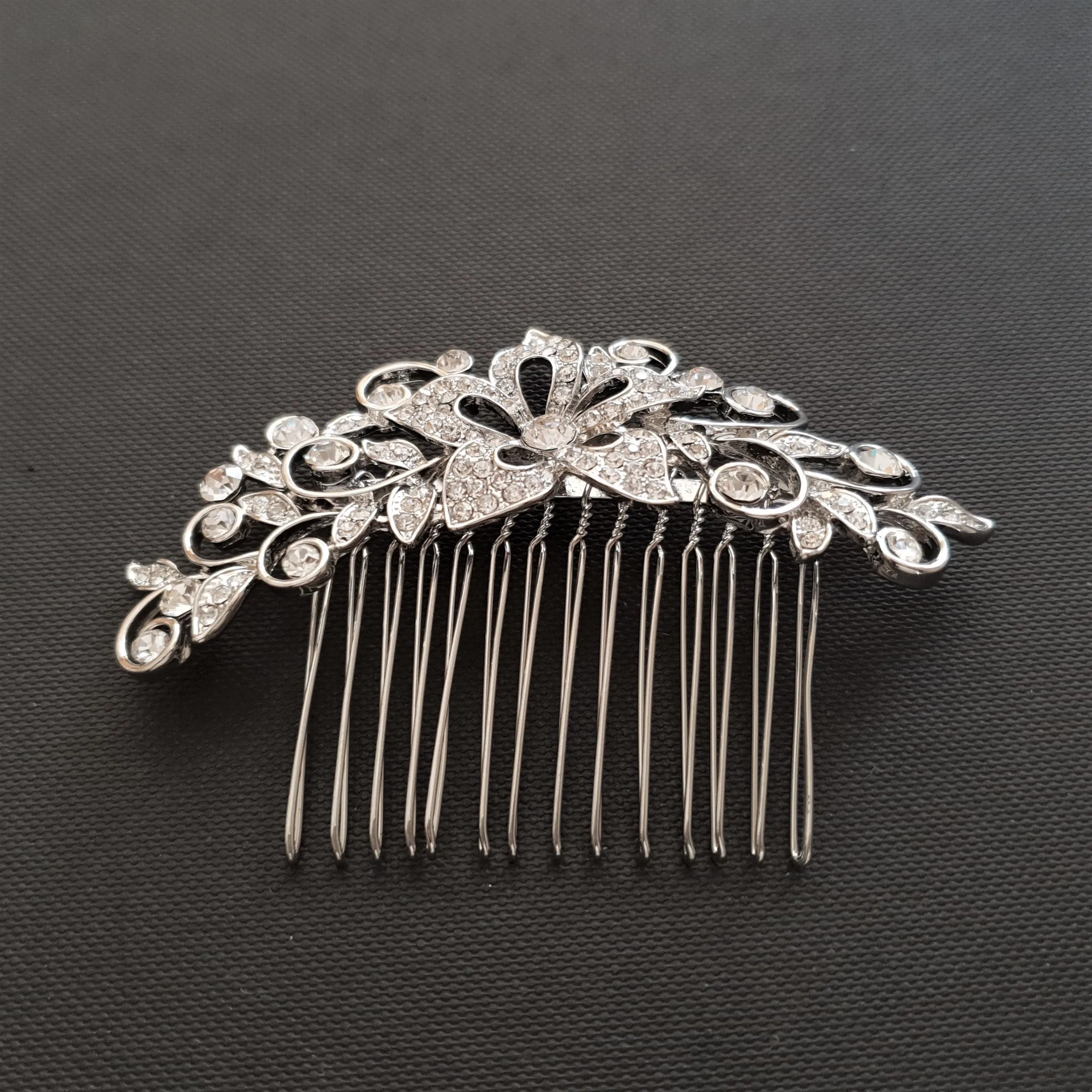 Crystal Flower Vintage Bridal Hair Comb-Fiore