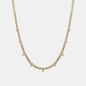 Dangling Diamond Choker Necklace