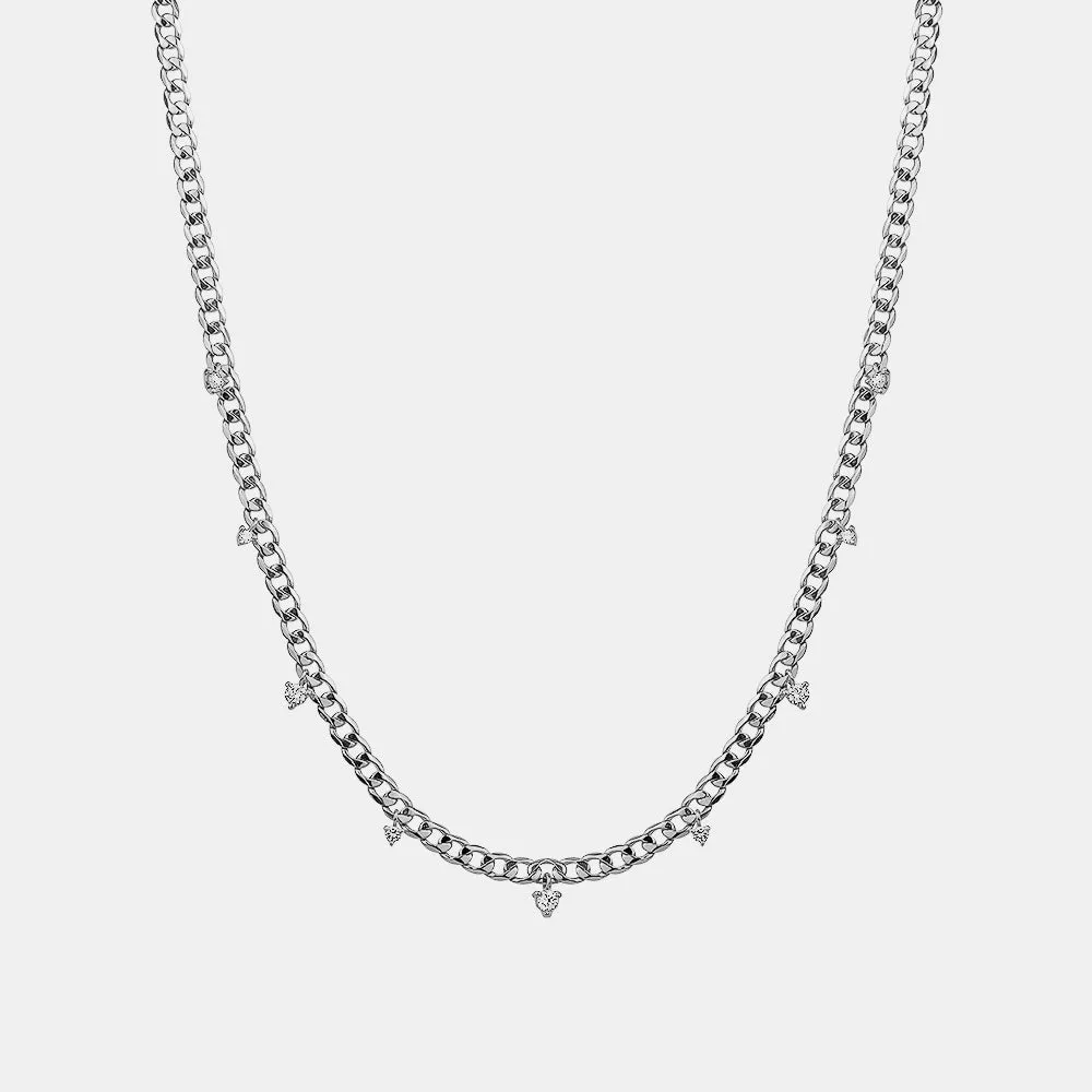 Dangling Diamond Choker Necklace