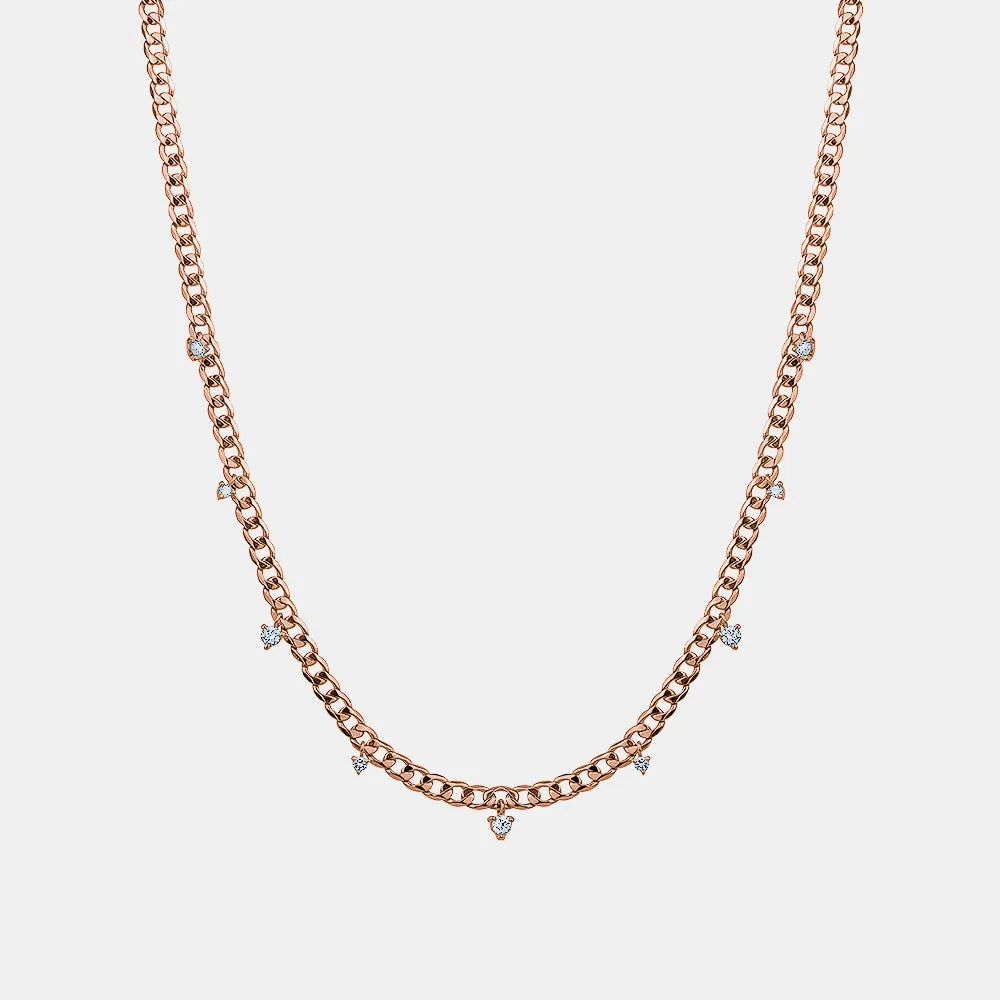 Dangling Diamond Choker Necklace