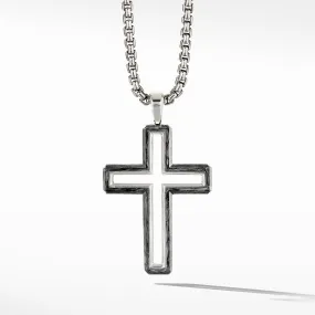 David Yurman Men's Forged Carbon Cross Pendant 37MM