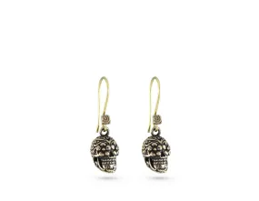 Day of the Dead Skull Earrings - Bronze