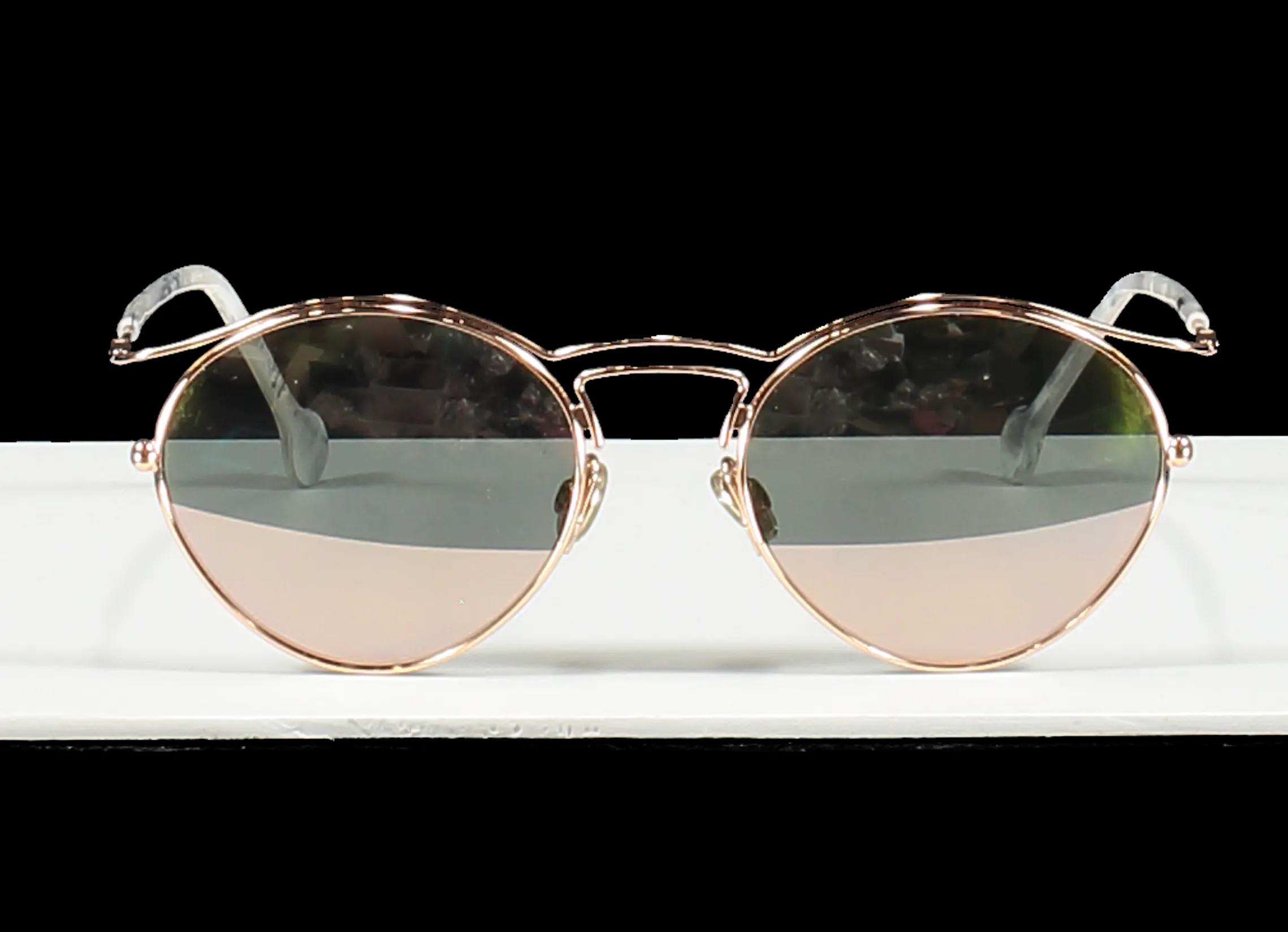 Dior Grey Origins 1 Mirror Sunglasses Ddb0j Rose Gold / Gray Marble One Size