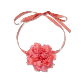 DUSTY PINK SILK MAGNOLIA FLOWER CHOKER/BROOCH