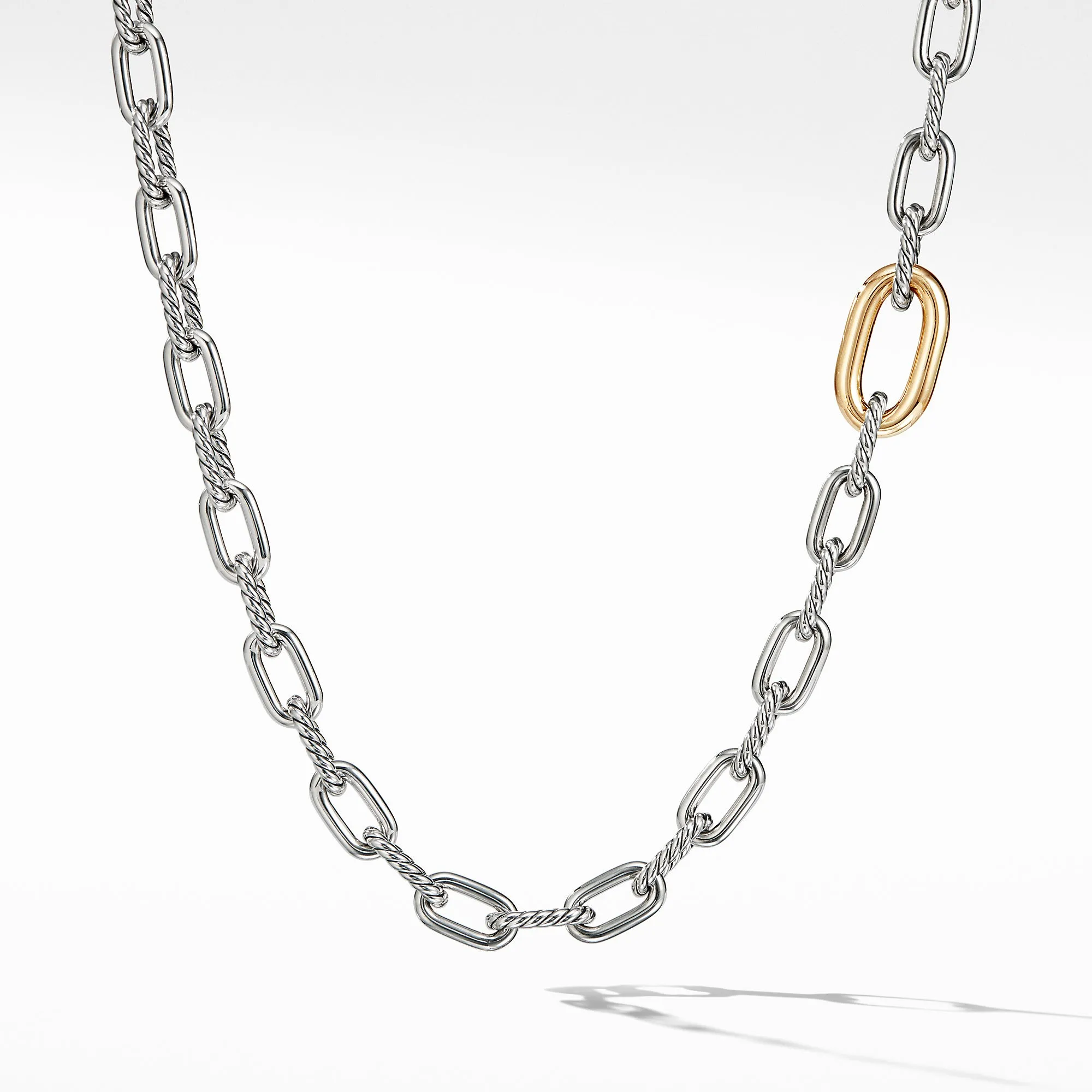 DY Madison Convertible Chain Link Necklace with 18K Yellow Gold